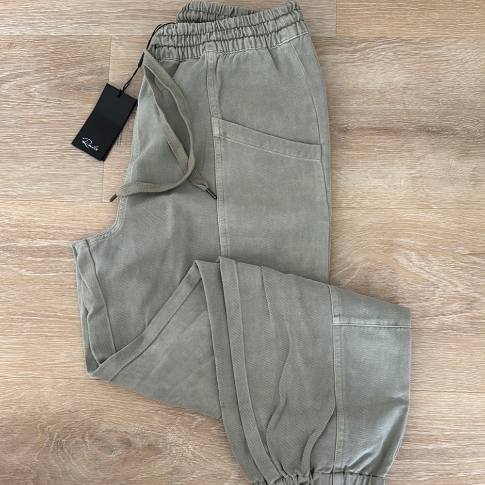 Rails Women’s Olive Green Jogger, Tie Waist Pants